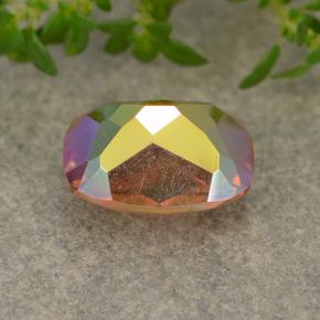 Quartz mystique multicolore naturelle coupe coussin, 1,72 ct, VVS-VS