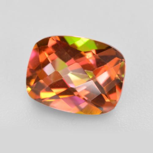 Quartz mystique Multicolore naturelle Coupe coussin, 1.89 ct, VVS-VS