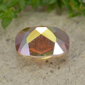 Quartz mystique multicolore naturelle coupe coussin, 1,82 ct, VVS-VS