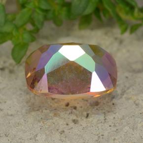 Quartz mystique Multicolore naturelle Coupe coussin, 2.03 ct, VVS-VS