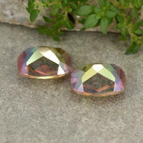 Achetez naturel 3,64ct multicolore quartz mystique gems, coupe coussin, en provenance brésil chez gemselect. en stock, livraison internationale!