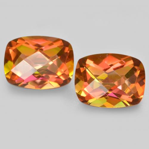 Achetez naturel 3.52ct Multicolore Quartz mystique gems, Coupe coussin, En provenance Brésil chez GemSelect. En stock, livraison internationale!