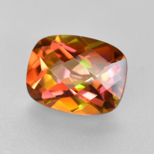 Quartz mystique multicolore naturelle coupe coussin, 1,88 ct, VVS-VS