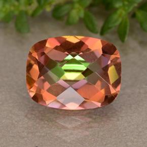 Quartz mystique multicolore naturelle coupe coussin, 1,65 ct, VVS-VS