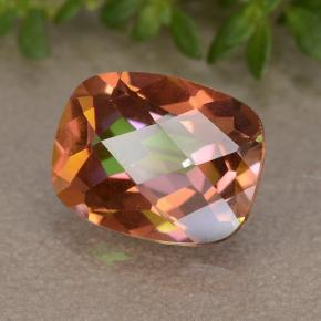 Quartz mystique multicolore naturelle coupe coussin, 1,65 ct, VVS-VS