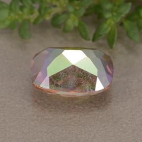Quartz mystique multicolore naturelle coupe coussin, 1,82 ct, VVS-VS
