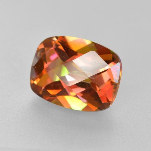 Quartz mystique multicolore naturelle coupe coussin, 1,83 ct, VVS-VS