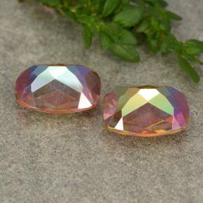 Achetez naturel 3.40ct Multicolore Quartz mystique gems, Coupe coussin, En provenance Brésil chez GemSelect. En stock, livraison internationale!