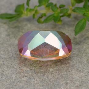 Quartz mystique Multicolore naturelle Coupe coussin, 1.70 ct, VVS-VS