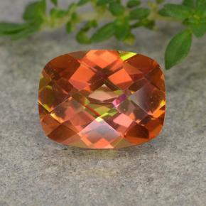 Quartz mystique Multicolore naturelle Coupe coussin, 1.73 ct, VS