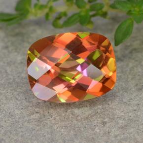Quartz mystique Multicolore naturelle Coupe coussin, 1.73 ct, VS