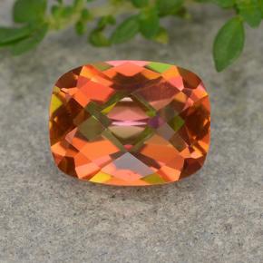 Quartz mystique multicolore naturelle coupe coussin, 1,82 ct, VVS-VS