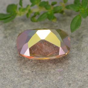 Quartz mystique multicolore naturelle coupe coussin, 1,82 ct, VVS-VS