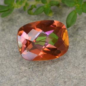 Quartz mystique multicolore naturelle coupe coussin, 1,62 ct, VVS-VS