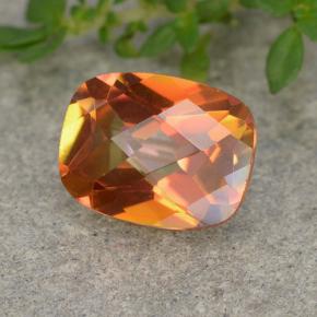 Quartz mystique multicolore naturelle coupe coussin, 1,69 ct, VVS-VS
