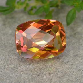 Quartz mystique multicolore naturelle coupe coussin, 1,81 ct, VVS-VS