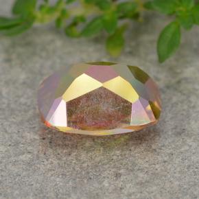Quartz mystique multicolore naturelle coupe coussin, 1,81 ct, VVS-VS