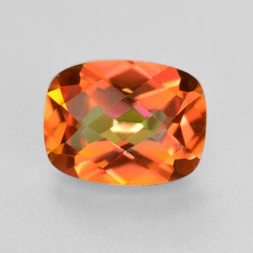 Quartz mystique multicolore naturelle coupe coussin, 1,84 ct, VVS-VS