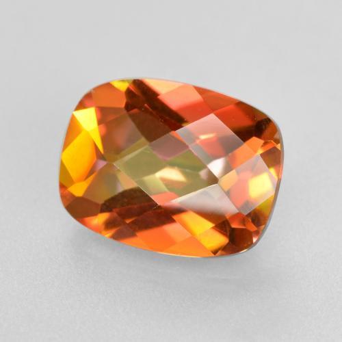 Quartz mystique multicolore naturelle coupe coussin, 1,84 ct, VVS-VS
