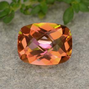 Quartz mystique multicolore naturelle coupe coussin, 1,78 ct, VVS-VS