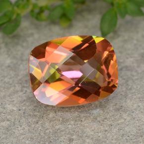 Quartz mystique multicolore naturelle coupe coussin, 1,78 ct, VVS-VS