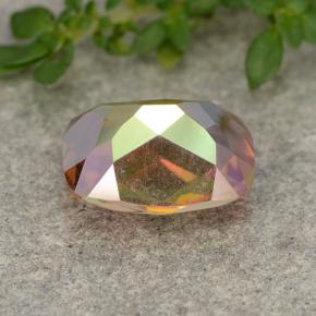 Quartz mystique multicolore naturelle coupe coussin, 1,78 ct, VVS-VS