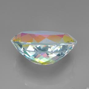 Quartz mystique multicolore naturelle coupe ovale, 7,50 ct, VVS-VS