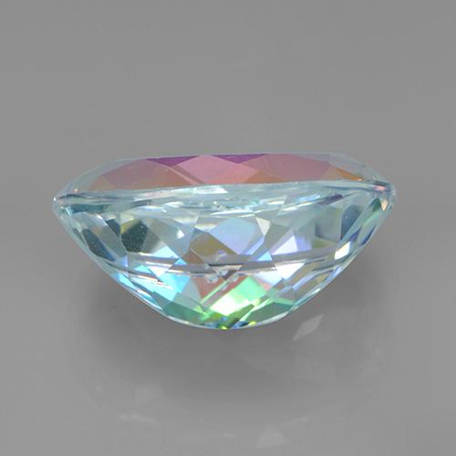 Quartz mystique Multicolore naturelle Coupe ovale, 7.37 ct, VVS-VS