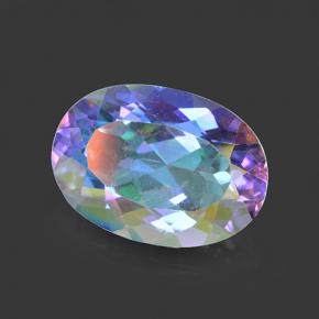 Quartz mystique Multicolore naturelle Coupe ovale, 7.37 ct, VS