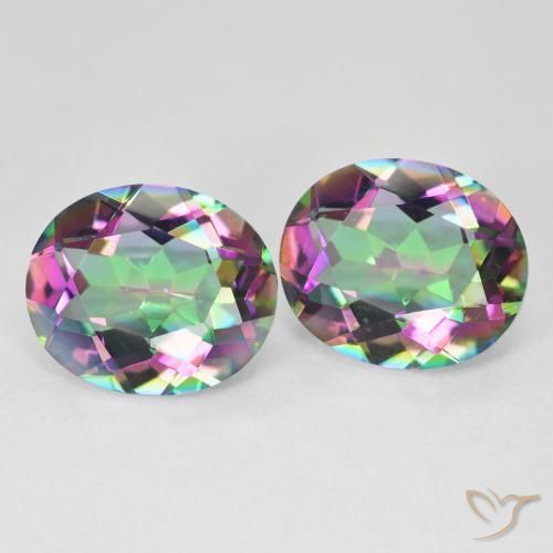 Shop natural 9.09ct Multicolore Quartz mystique gems, ovale, from Brésil at GemSelect. In stock, global shipping!