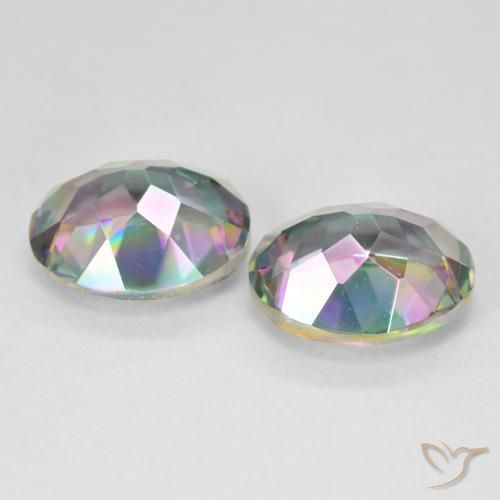 Achetez naturel 9.18ct Multicolore Quartz mystique gems, Coupe ovale, En provenance Brésil chez GemSelect. En stock, livraison internationale!
