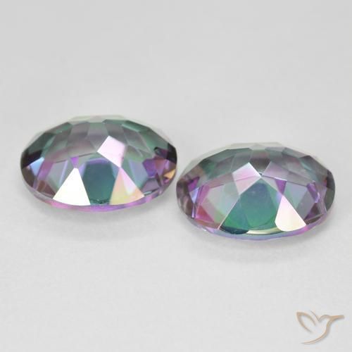 Achetez naturel 8,46ct multicolore quartz mystique gems, coupe ovale, en provenance brésil chez gemselect. en stock, livraison internationale!