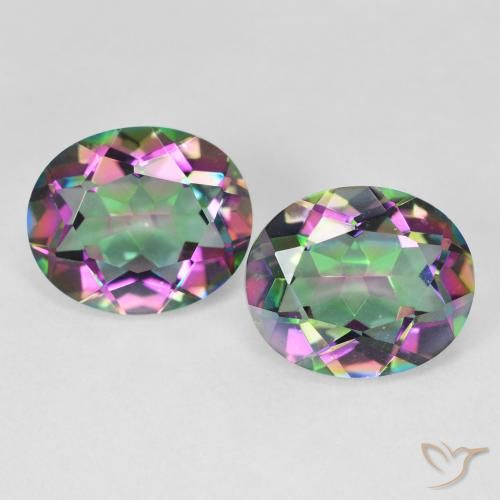 Achetez naturel 9.31ct Multicolore Quartz mystique gems, Coupe ovale, En provenance Brésil chez GemSelect. En stock, livraison internationale!