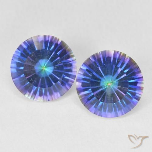 Achetez naturel 3,31ct multicolore quartz mystique gems, coupe roude, en provenance brésil chez gemselect. en stock, livraison internationale!
