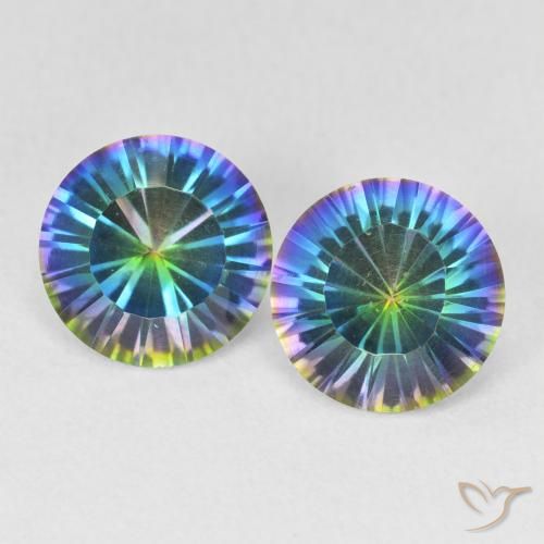Achetez naturel 3,30ct multicolore quartz mystique gems, coupe roude, en provenance brésil chez gemselect. en stock, livraison internationale!