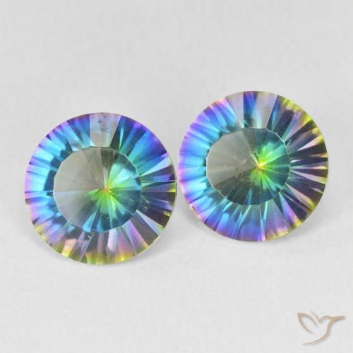 Achetez naturel 3,30ct multicolore quartz mystique gems, coupe roude, en provenance brésil chez gemselect. en stock, livraison internationale!