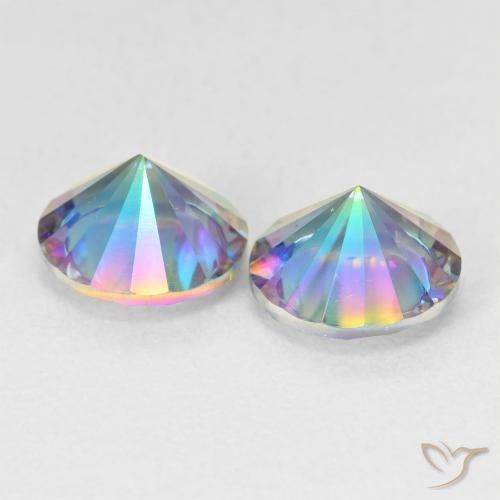Achetez naturel 3,30ct multicolore quartz mystique gems, coupe roude, en provenance brésil chez gemselect. en stock, livraison internationale!