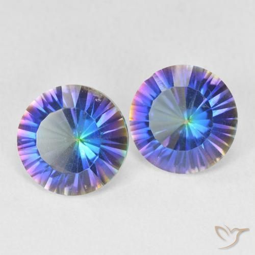 Shop natural 3.29ct Bleu multicolore Quartz mystique gems, Tour, from Brésil at GemSelect. In stock, global shipping!