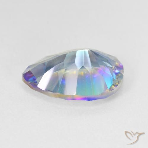 Quartz mystique Multicolore naturelle En forme de poire, 5.26 ct, VVS-VS