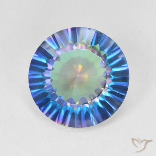 Quartz mystique multicolore naturelle coupe roude, 5,18 ct, VVS-VS