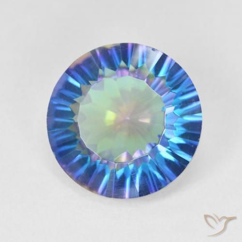 Quartz mystique multicolore naturelle coupe roude, 5,18 ct, VVS-VS