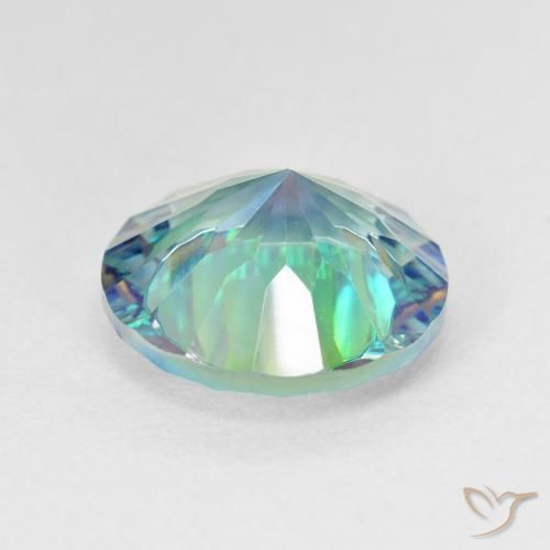 Quartz mystique multicolore naturelle coupe roude, 5,18 ct, VVS-VS