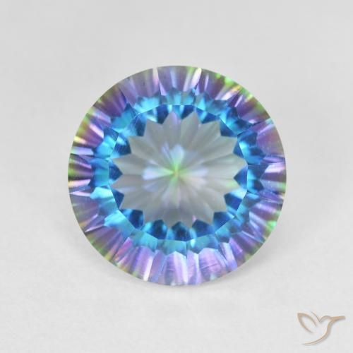 5.12ct Naturel Multicolore Quartz mystique, Tour, VVS-VS
