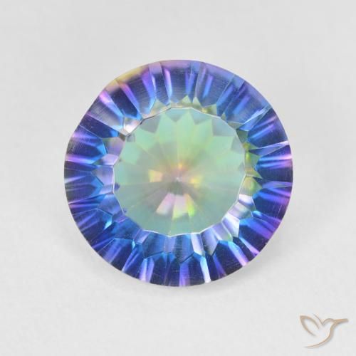 5.13ct Naturel Multicolore Quartz mystique, Tour, VVS-VS