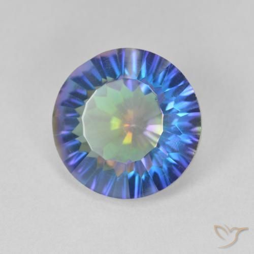 Quartz mystique Bleu multicolore naturelle Tour, 5.11 ct, VS