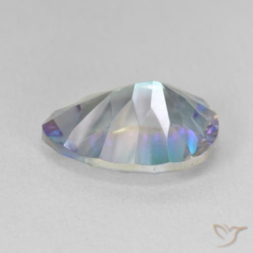Quartz mystique Bleu multicolore naturelle En forme de poire, 5.37 ct, VVS-VS