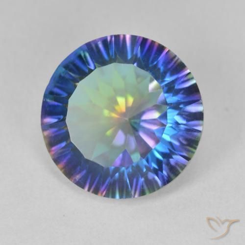 Quartz mystique Bleu multicolore naturelle Tour, 5.24 ct, VVS-VS