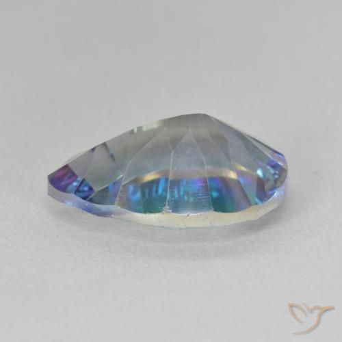 Quartz mystique Bleu multicolore naturelle En forme de poire, 4.96 ct, VVS-VS