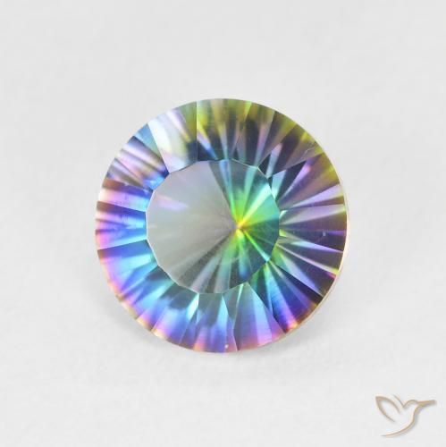 Quartz mystique multicolore naturelle coupe roude, 1,69 ct, VVS-VS