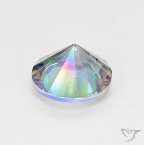 Quartz mystique multicolore naturelle coupe roude, 1,69 ct, VVS-VS